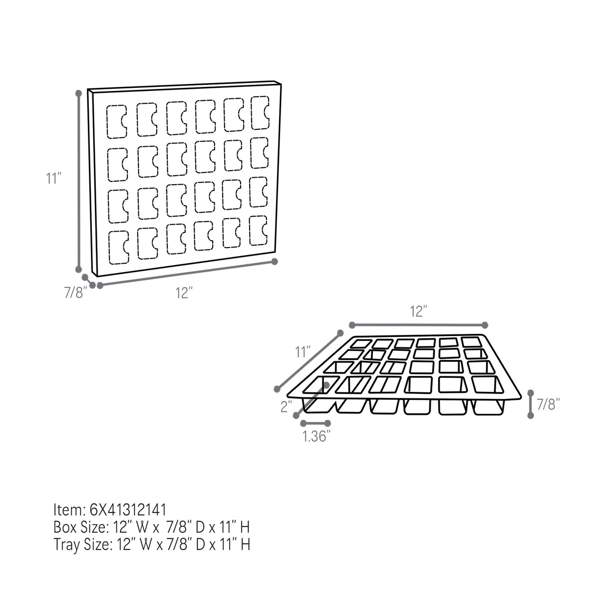 Advent Calendar Boxes with Tray - Kraft (Set of 12 Boxes and Trays)