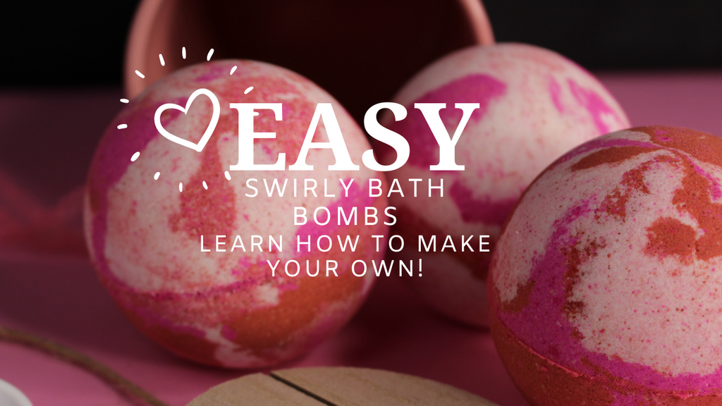 Make Swirly Valentines Day Bath Bombs! EASY