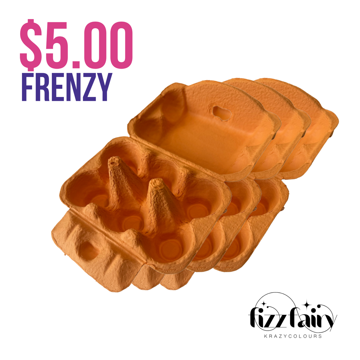 Bright Orange Egg Cartons - 3 Pack