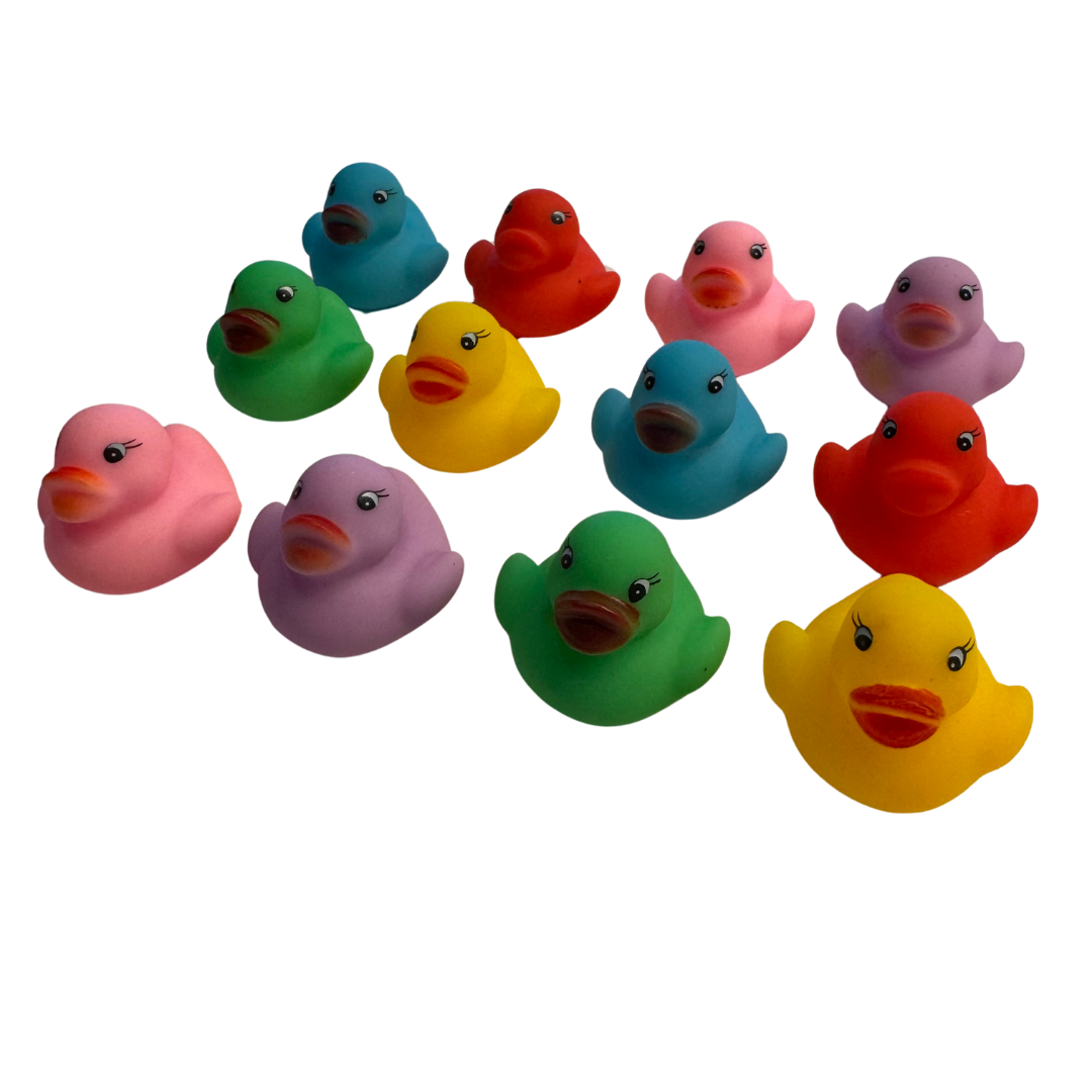 Toy Embeds - Set of 12 Miniature Rubber Ducks