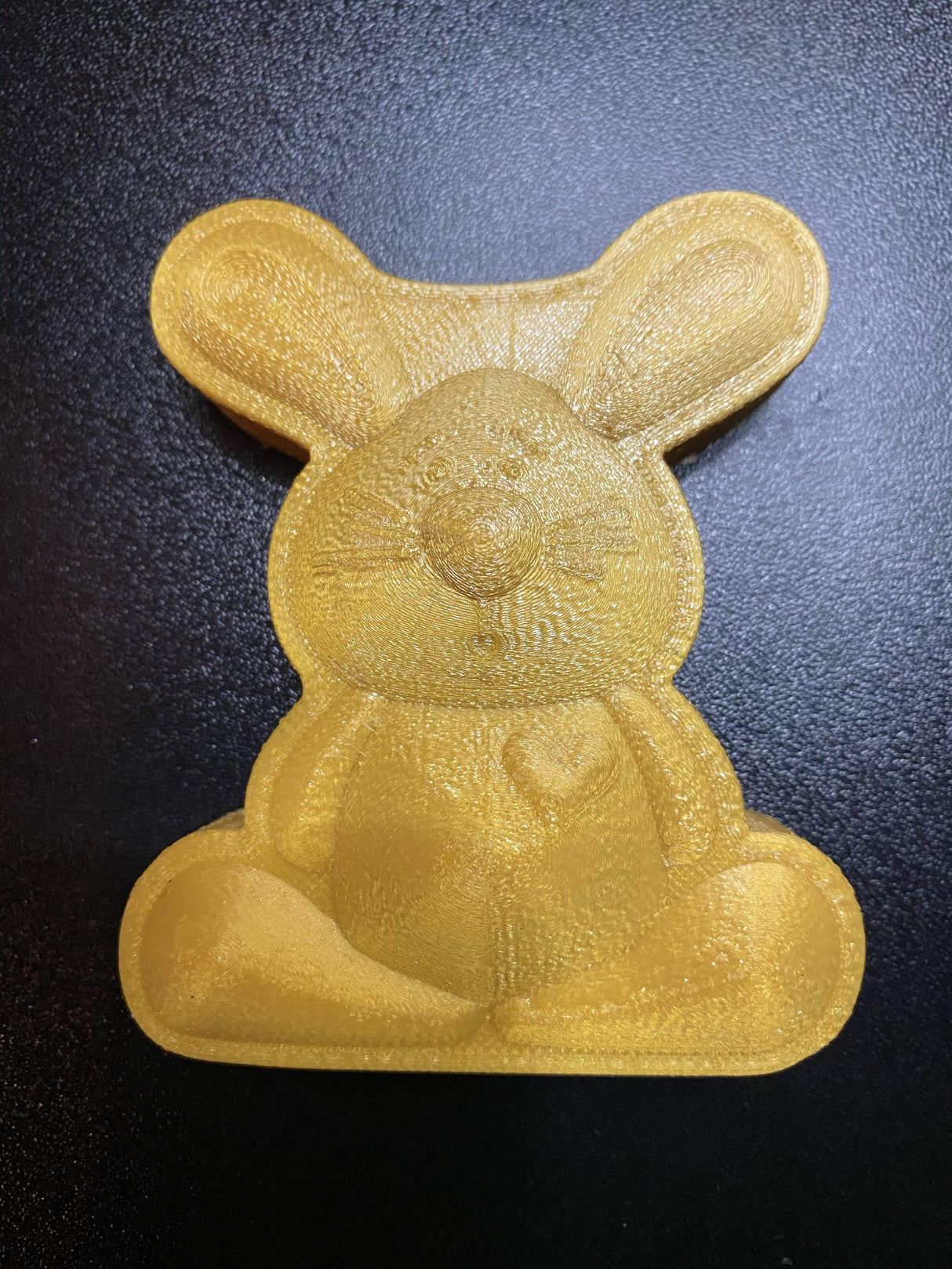 Meditating Bunny Plastic Hand Mold