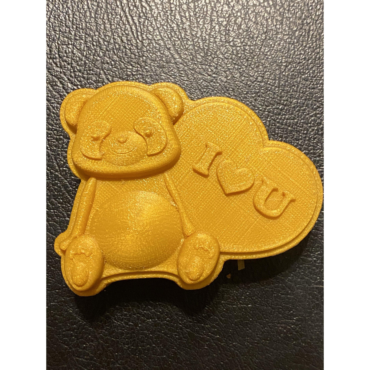 I Love You Panda Bear with Heart Plastic Hand Mold