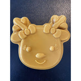 Reindeer with Bows Plastic Hand Mold