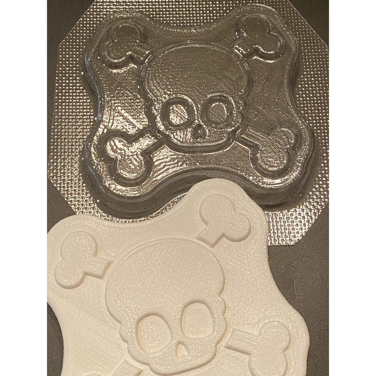 Skull and Cross Bones Plastic Hand Mold