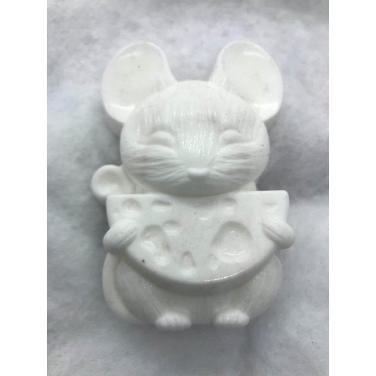 Mouse Eating Cheese Plastic Hand Mold