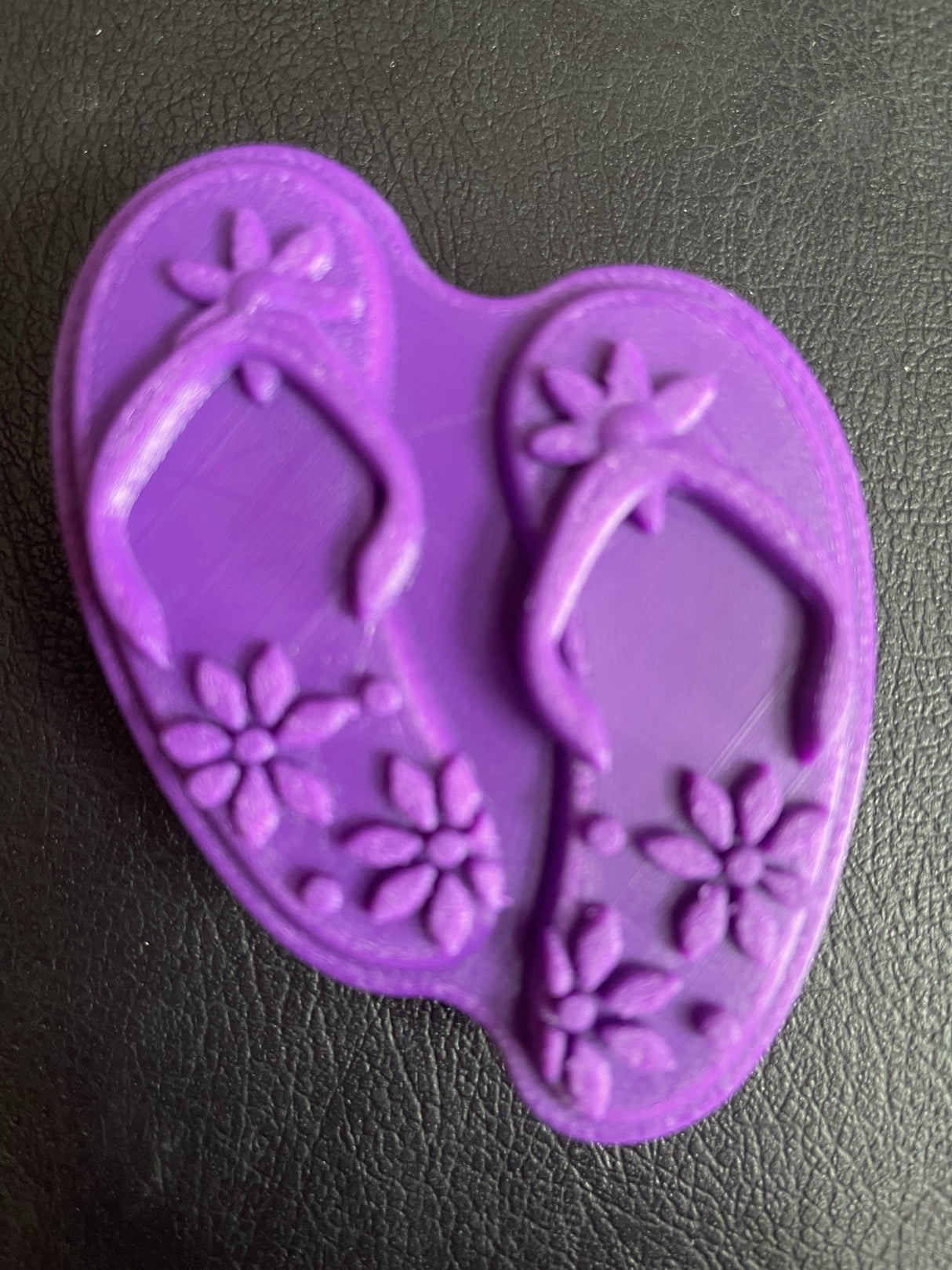 Flowered Flip Flops Plastic Hand Mold