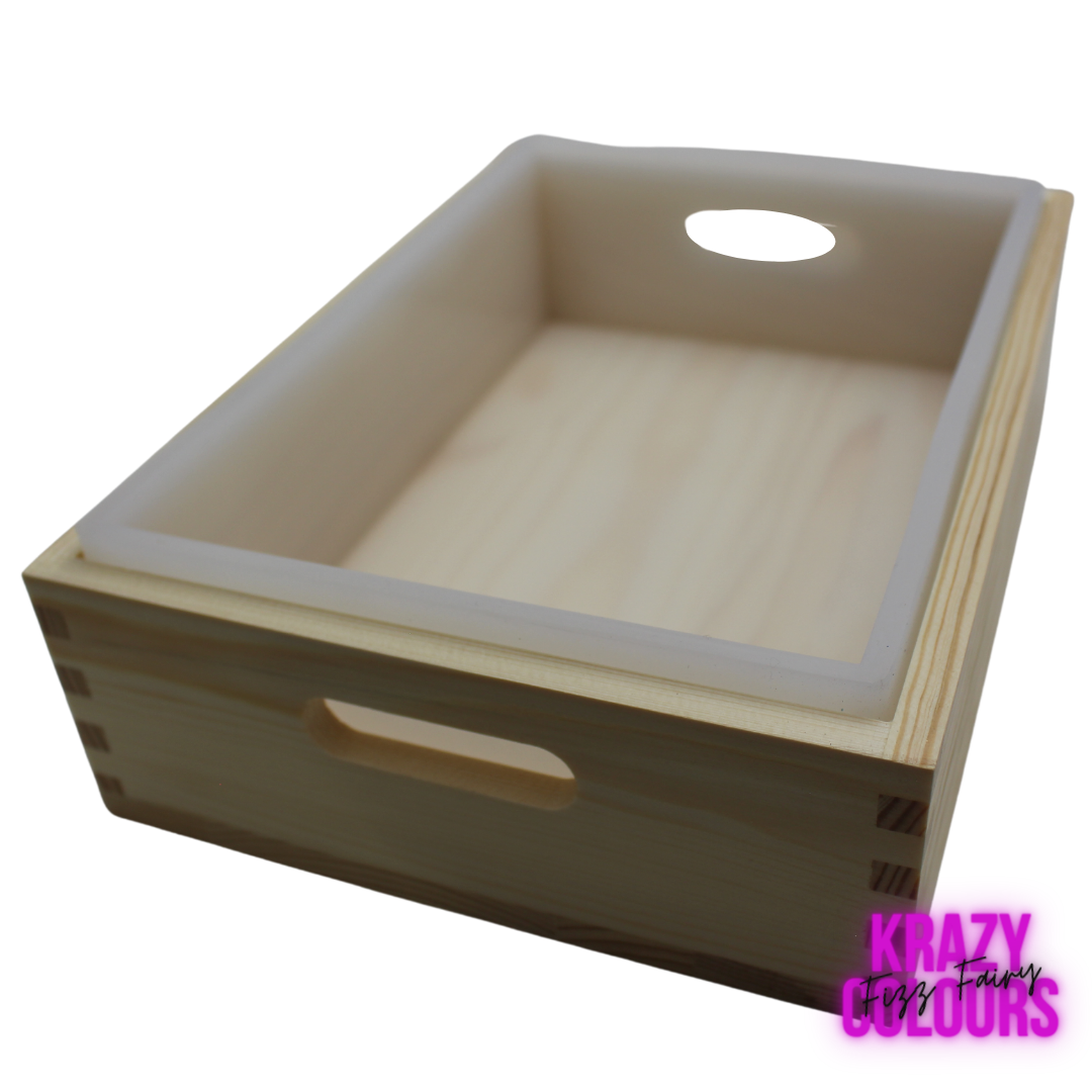 Silicone Soap Mold with Wooden Box and Lid